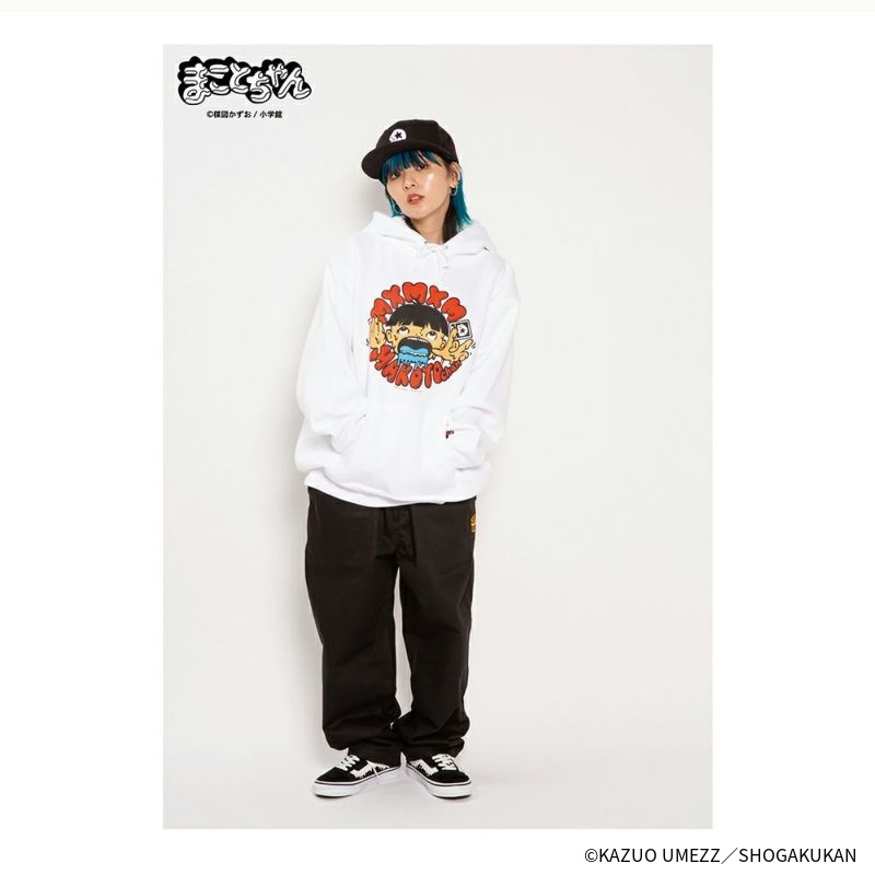 【楳図かずお】まことちゃん x まじかる “どろどろまことちゃん” HOODIEカラー：WHITE3