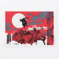 【版画本体のみ】『怪獣８号』手摺り木版画（Red）