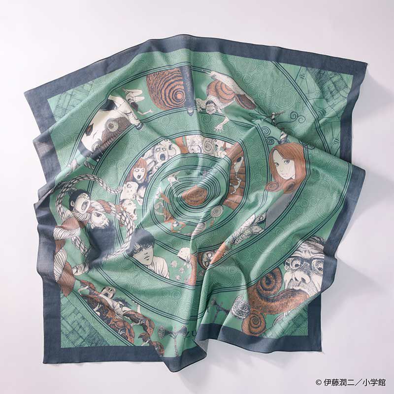 『うずまき』大型風呂敷 グリーン1