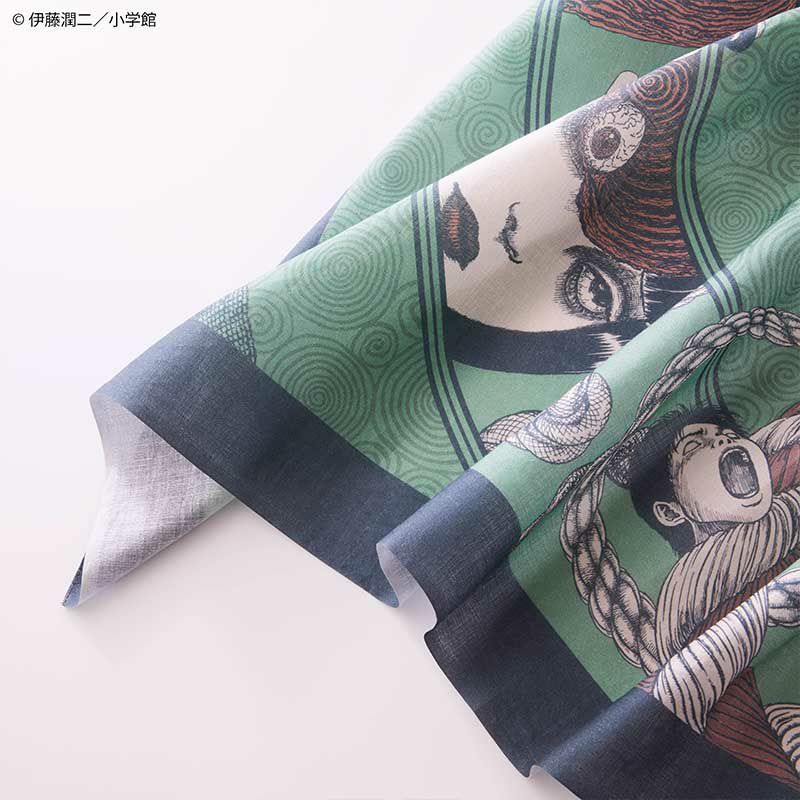 『うずまき』大型風呂敷 グリーン4