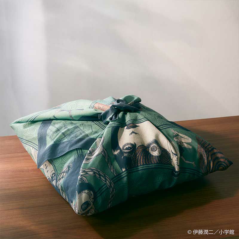 『うずまき』大型風呂敷 グリーン5