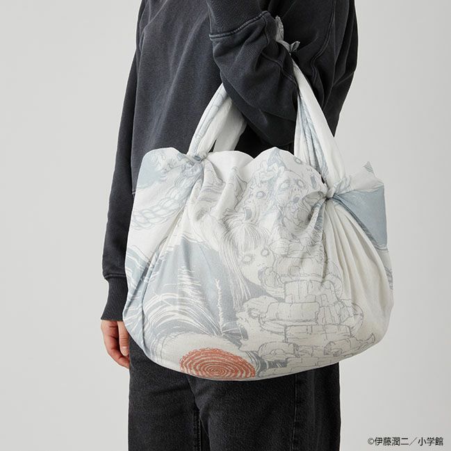 『うずまき』大型風呂敷 ホワイト5