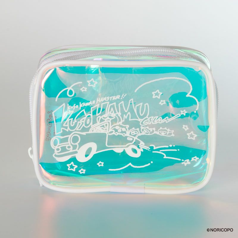 『クソハムちゃん』オーロラビニールポーチ1