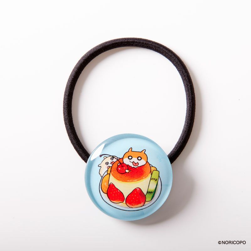 『クソハムちゃん』ガラスヘアゴムC（プリン）1