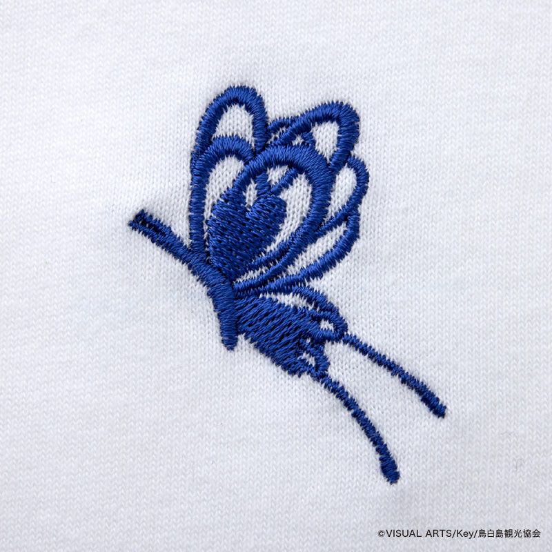 『Summer Pockets』七影蝶刺繍Tシャツ（ホワイト）2