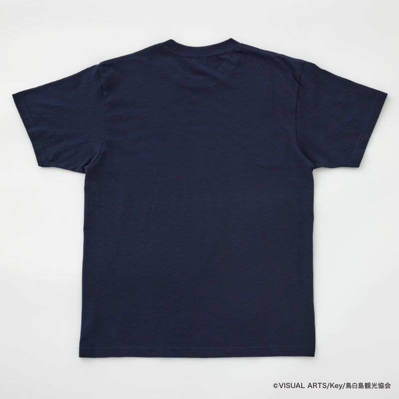 Summer Pockets(サマポケ)』七影蝶刺繍Tシャツ（ネイビー