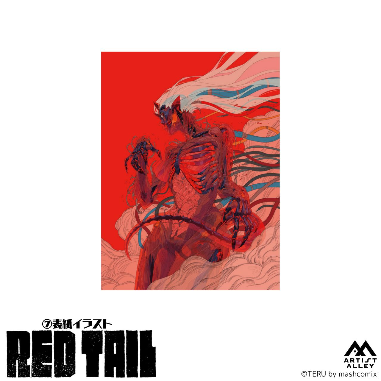【TERU】『REDTAIL』ダイカットステッカー　『REDTAIL』表紙イラスト1
